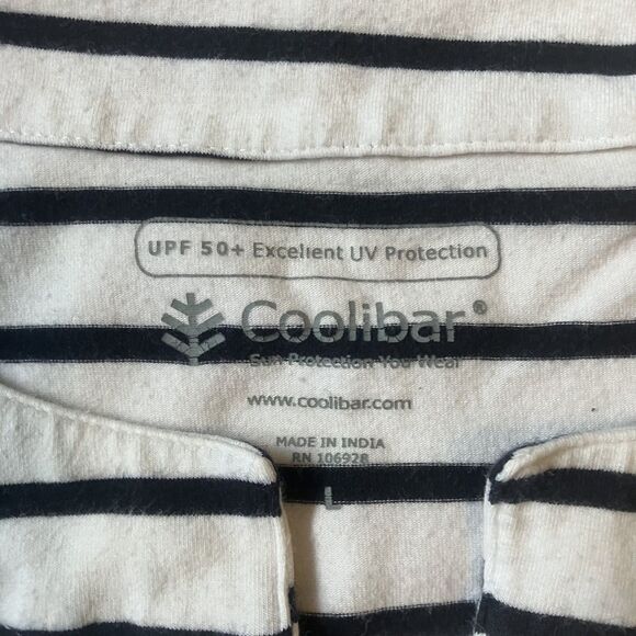 Coolibar Ocean Side Tunic Dress Beach Cover Up UPF 50+ UV Protection Coastal L - Picture 2 of 8